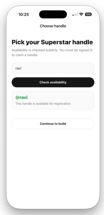Superstar app screenshot